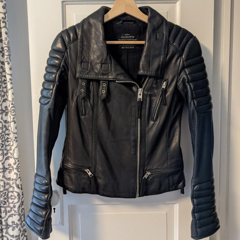 AllSaints Steine Leather Biker Jacket